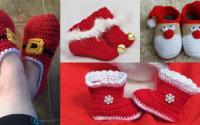 Belles idées de chaussons de Noël au crochet