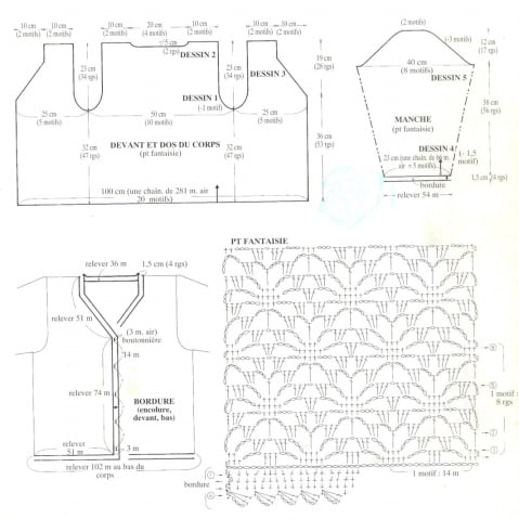 chemisiers au crochet pour temps froid 8