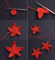 comment crocheter des boucles oreilles en forme etoile de mer 8