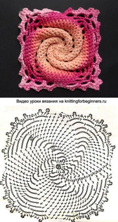 comment crocheter un magnifique carre spirale 4