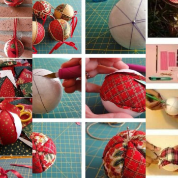 Comment décorer des boules de Noël en patchwork
