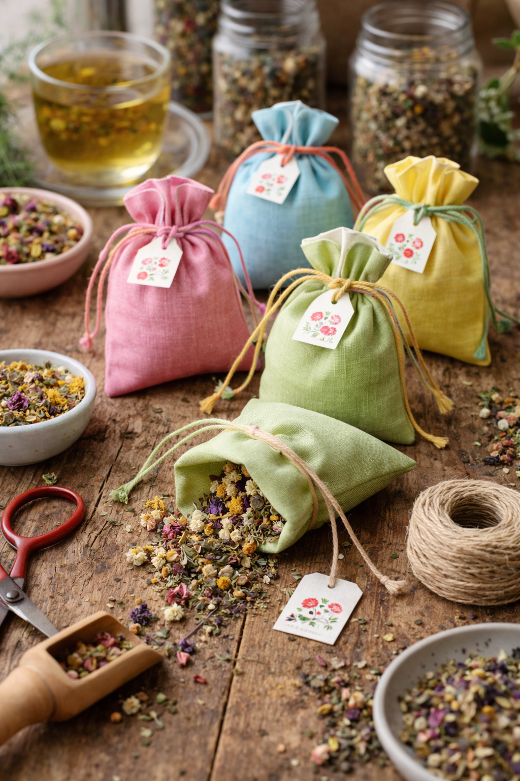 comment fabriquer des sachets de the en tissu 5