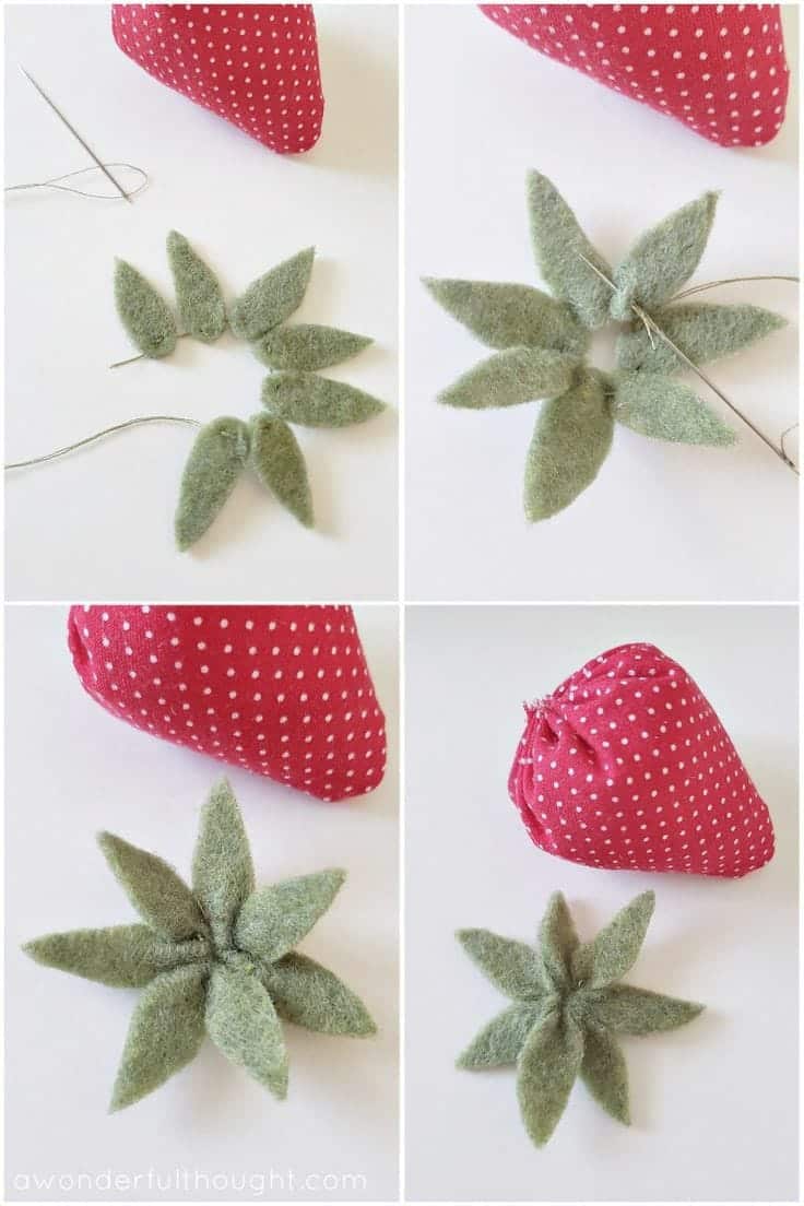 comment faire belles fraises en tissu etape par etape 1
