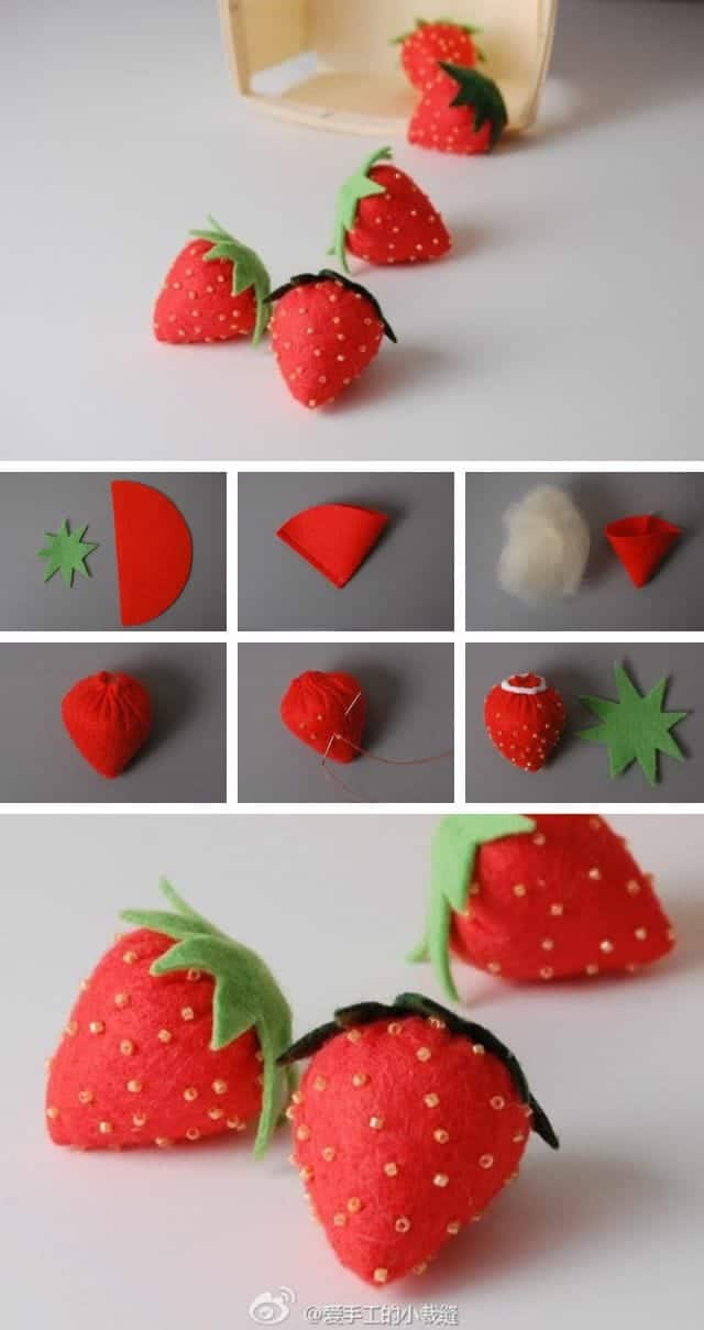 comment faire belles fraises en tissu etape par etape 2