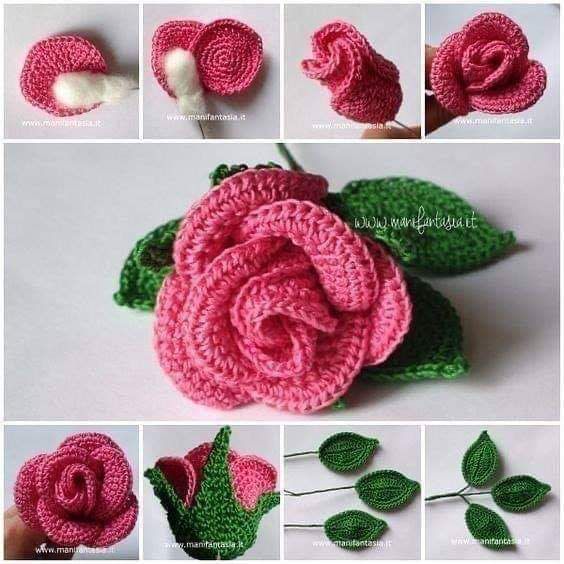 comment faire roses crochet 2