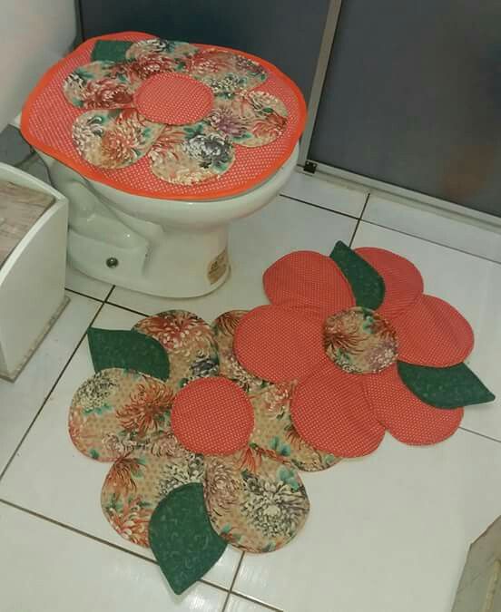 comment faire un ensemble de tapis de bain en forme de fleur 5