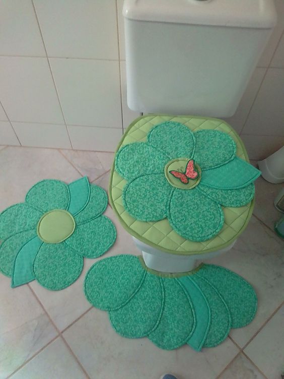 comment faire un ensemble de tapis de bain en forme de fleur 9