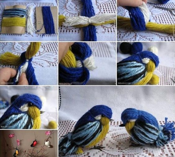 comment faire un oiseau en laine 3