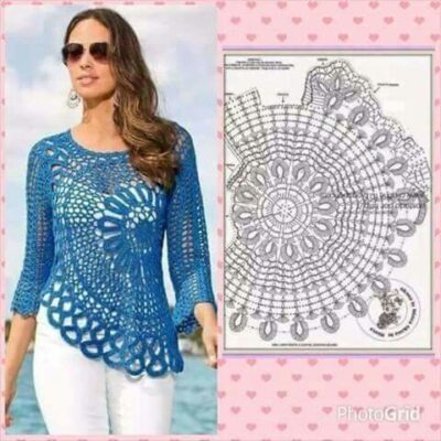 comment faire un pull avec un cercle au crochet 2