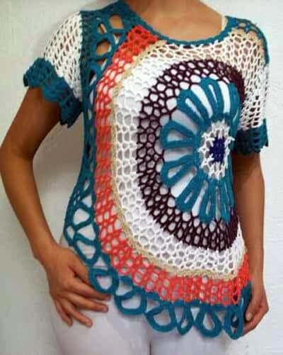 comment faire un pull avec un cercle au crochet 3