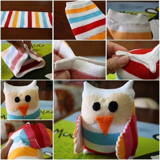 comment faire une adorable chouette en chaussettes tutoriel