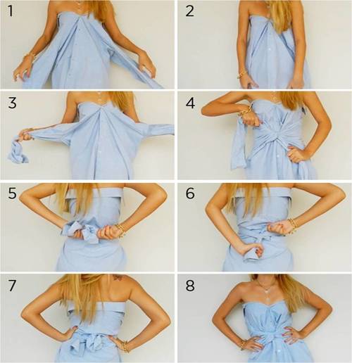 comment faire une robe avec une chemise 1
