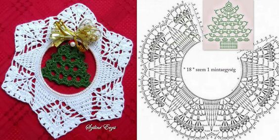 couronne de noel au crochet avec accessoires 2