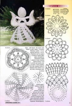 couronne de noel au crochet avec accessoires 8