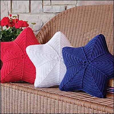 coussin etoile tricot 6