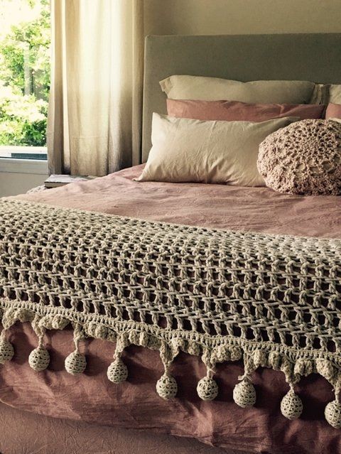 couverture pied de lit au crochet 15