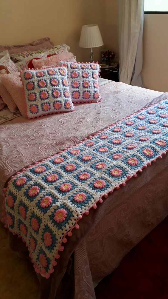 couverture pied de lit au crochet 8