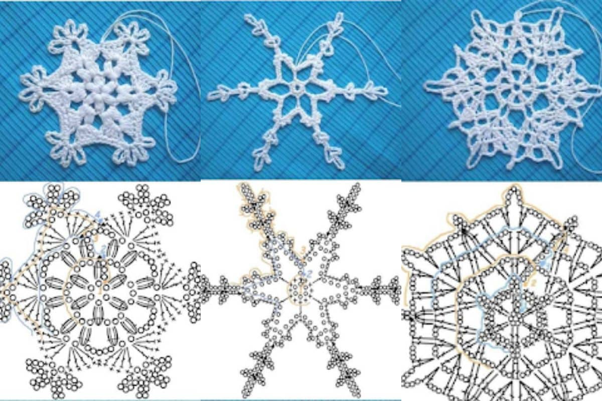 crochet de noel flocons de neige au crochet