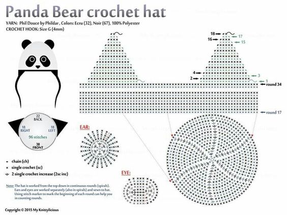 crocheter un chapeau de bebe ours 2