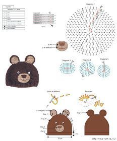 crocheter un chapeau de bebe ours