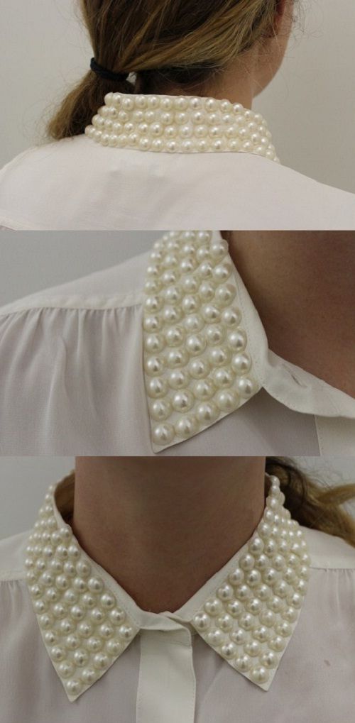 customiser chemise aavec perles
