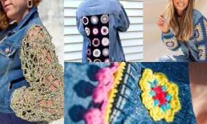 Idées pour customiser des vestes en jean avec du crochet