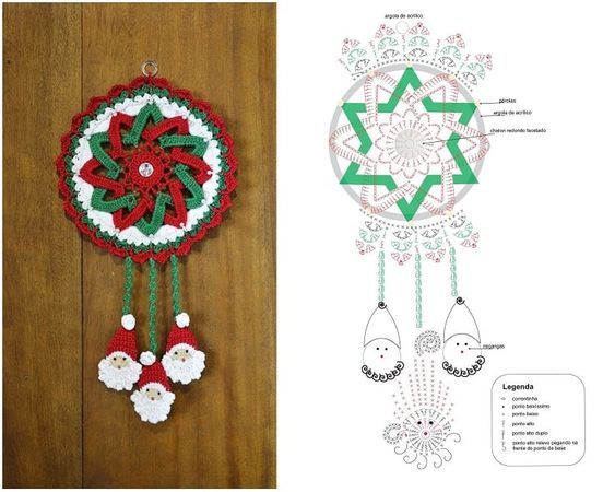 deco de noel au crochet applications 2