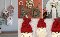 Idées créatives de décoration de Noël en macramé
