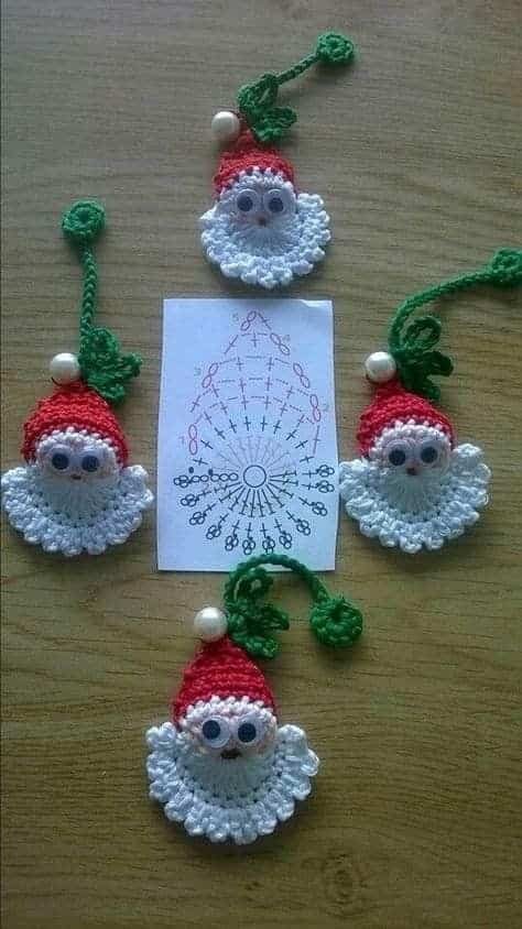 decorations de noel au crochet pour votre arbre 1