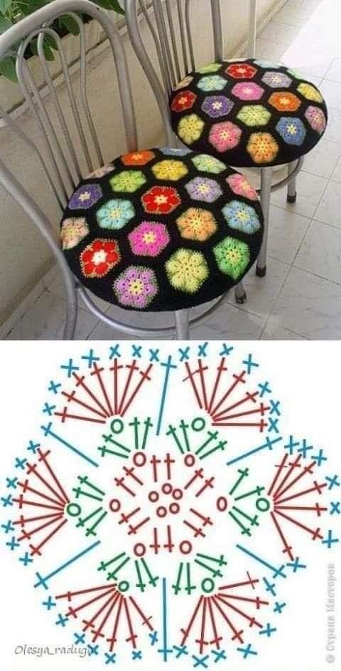 Découvrez les housses de bancs au crochet avec motif de base decouvrez les housses de bancs au crochet avec motif de base 3