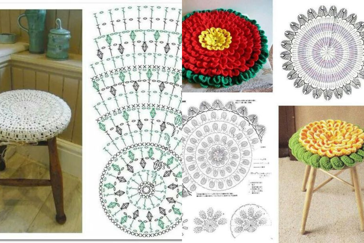 decouvrez les housses de bancs au crochet avec motif de base