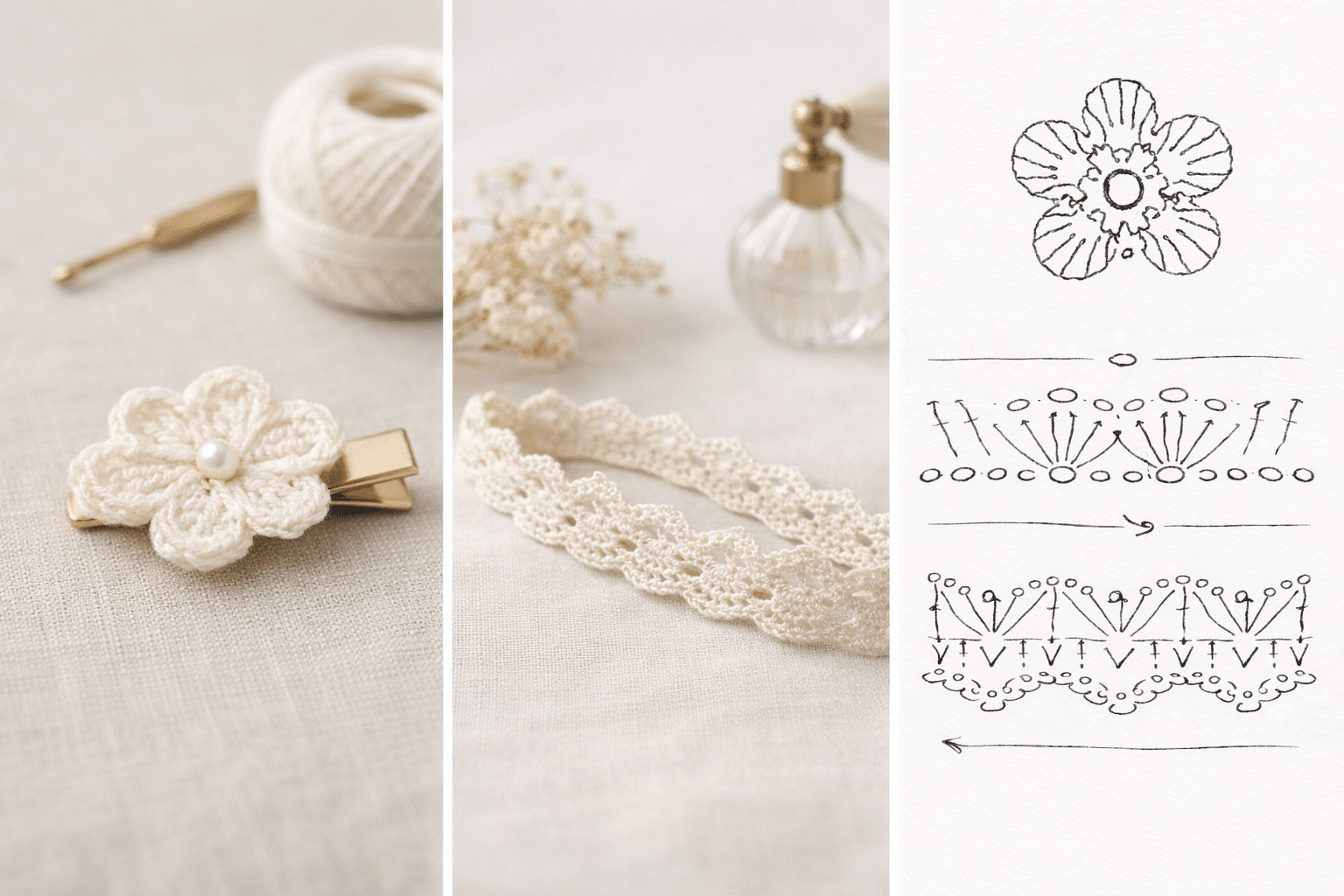 dees de jolis accessoires pour cheveux au crochet 4