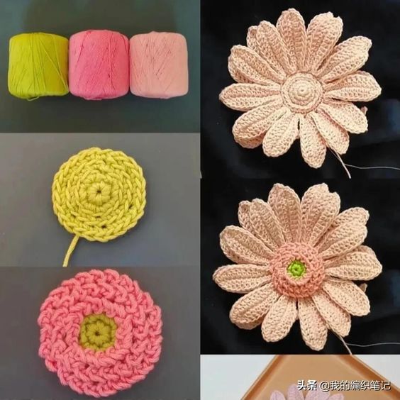 diagramme au crochet de fleurs de gerbera tuto facile 6