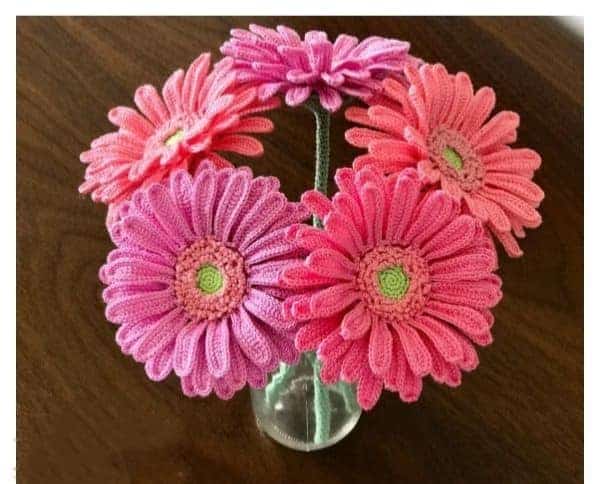 diagramme au crochet de fleurs de gerbera tuto facile