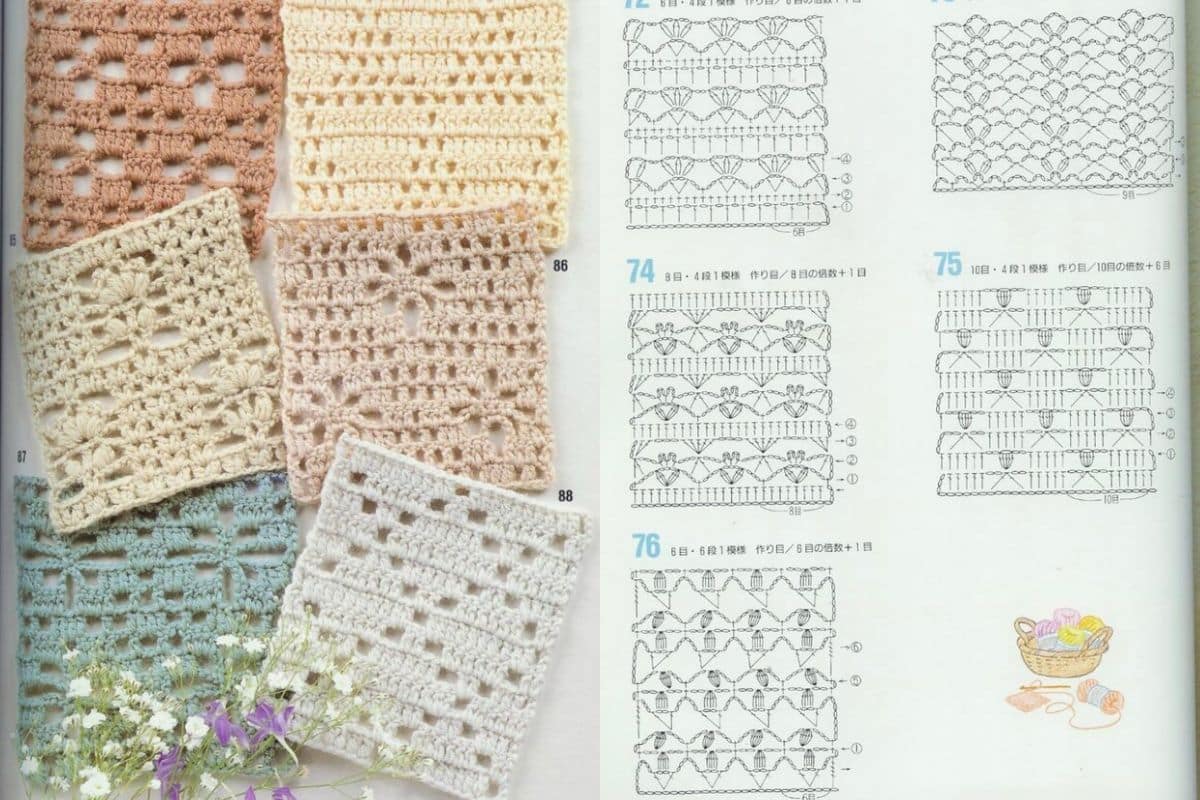 diagrammes de dizaines de points au crochet 9