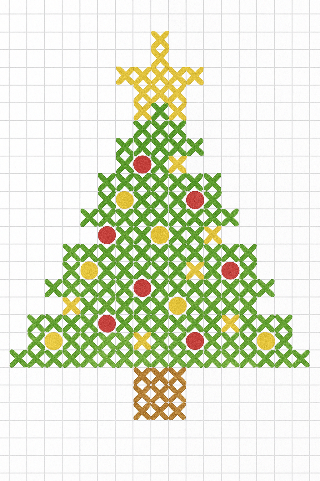 diagrammes de sapin de noel au point de croix 4