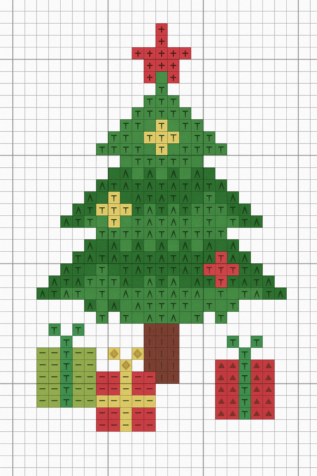 diagrammes de sapin de noel au point de croix 7