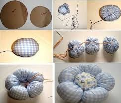 faire une fleur de yo yo tissu 6