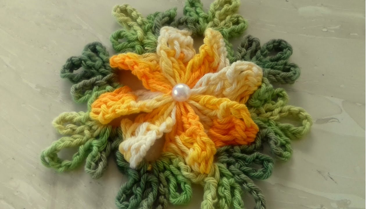 fleur au crochet Pinwheel