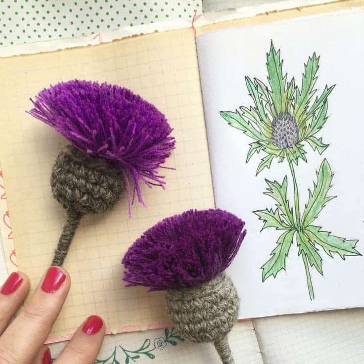 fleur de chardon au crochet