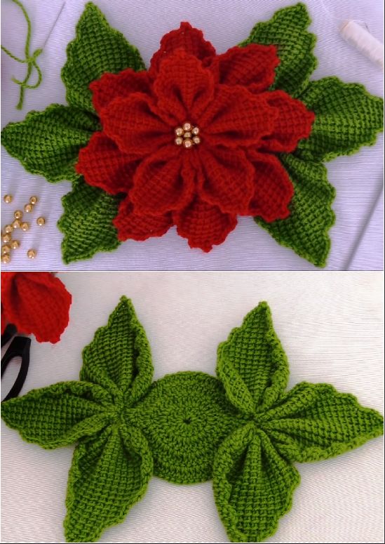 fleur noel crochet 1