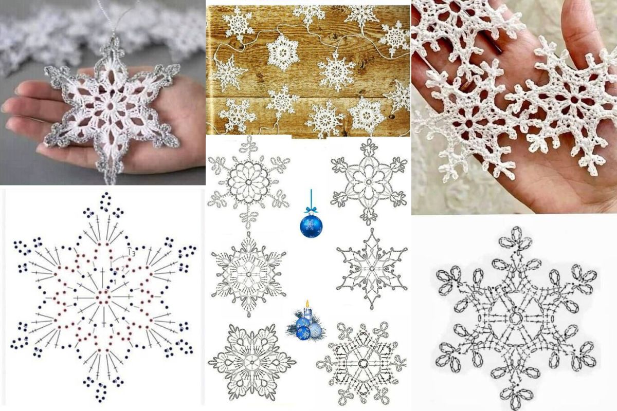 flocon de neige au crochet graphiques 10