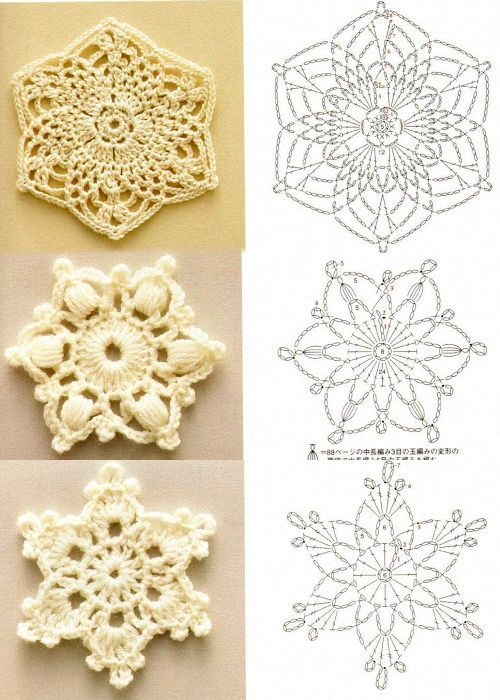 flocon de neige au crochet graphiques 4