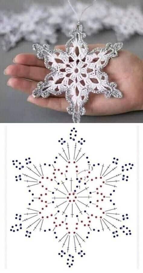 flocon de neige au crochet graphiques 5