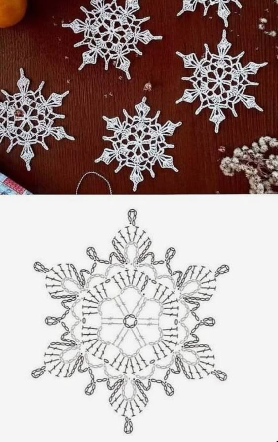 flocon de neige au crochet graphiques 7