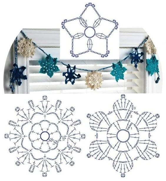 flocon de neige au crochet graphiques 9