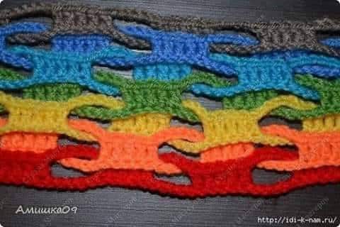foulard colore facile au crochet 5