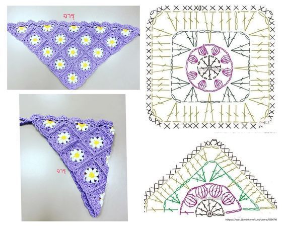 foulards de tete au crochet elegants