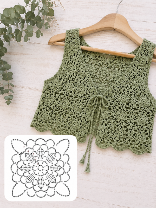 gilets courts au crochet 3