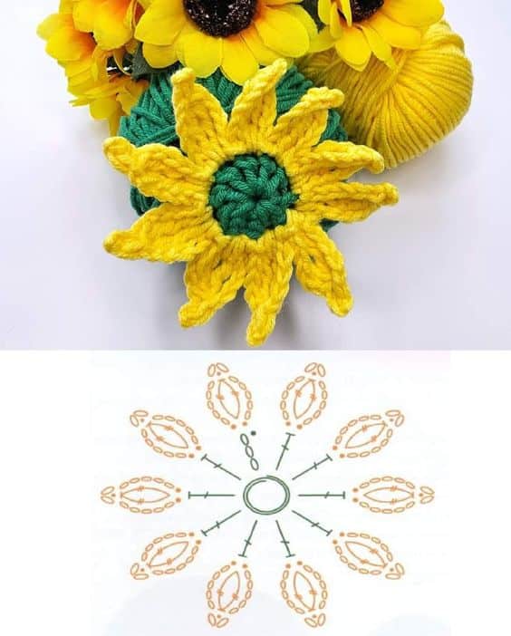 graphiques de fleurs au crochet faciles 11